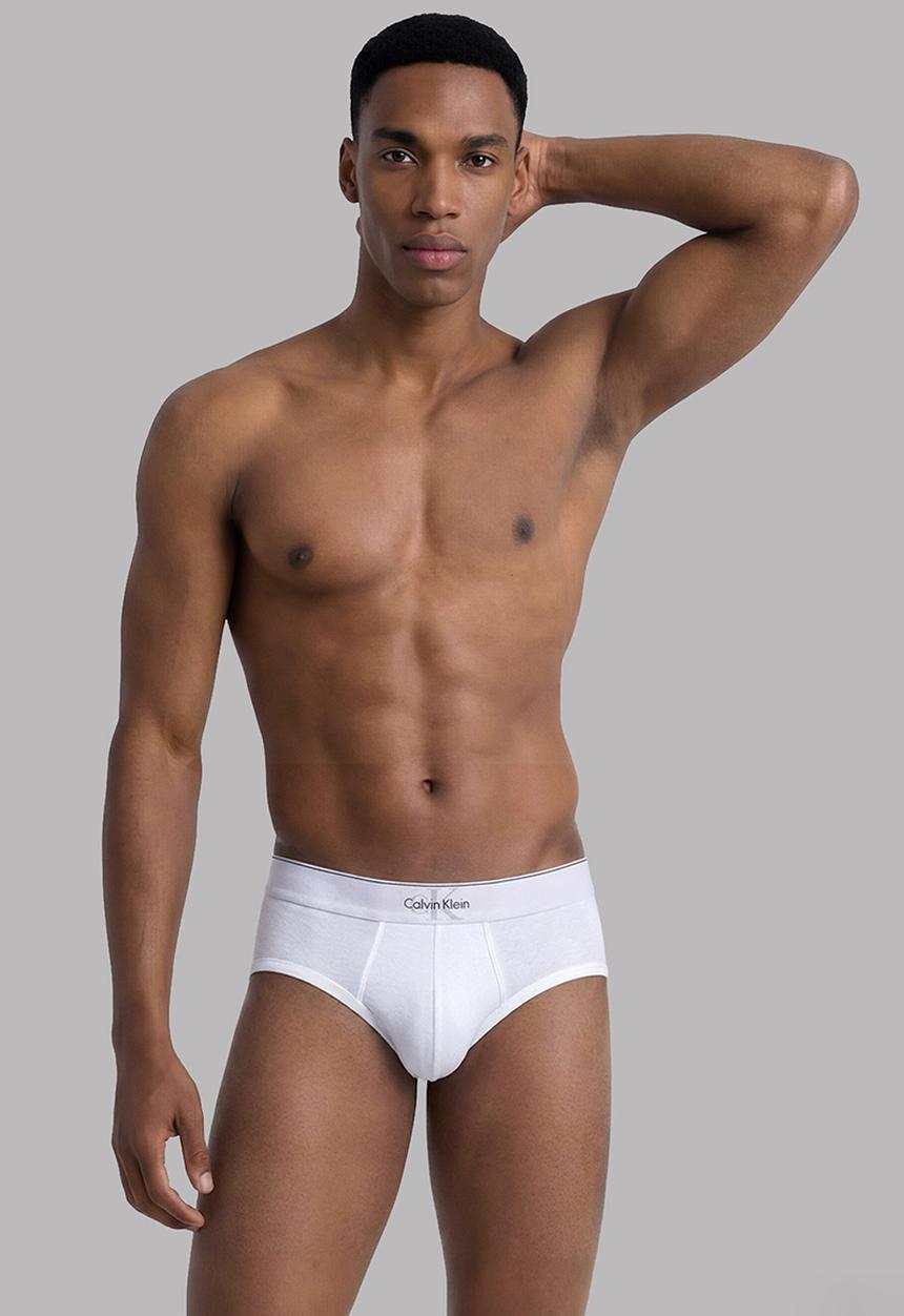 Calvin Klein - HIP BRIEF 3PK - BLACK/MISTY GREY/WHITE