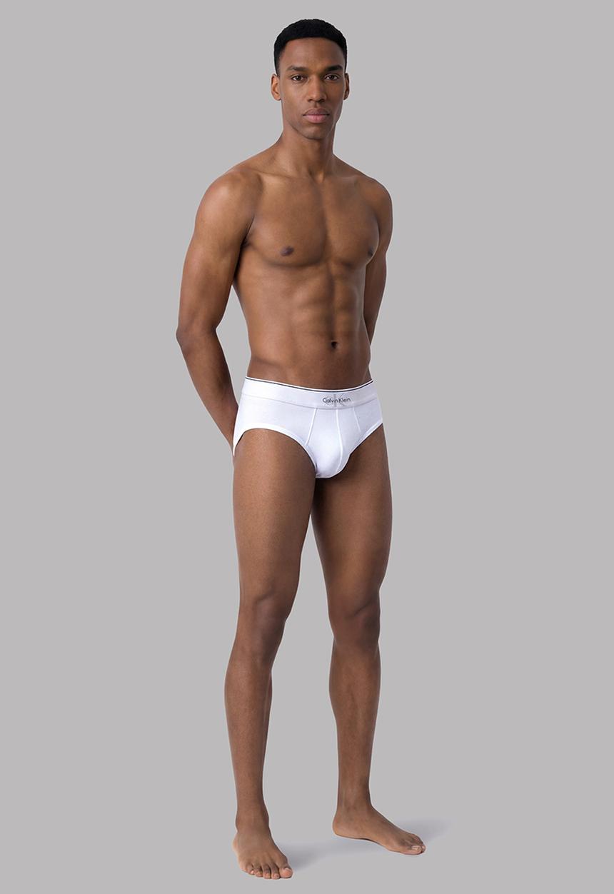 Calvin Klein - HIP BRIEF 3PK - BLACK/MISTY GREY/WHITE