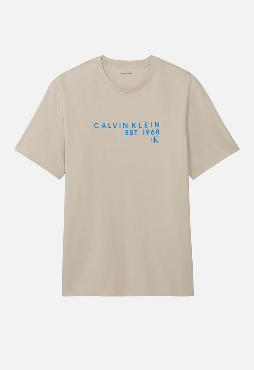 Calvin Klein - SS 30S EU WHOLESALE GRAPHIC TEE - Oatmeal