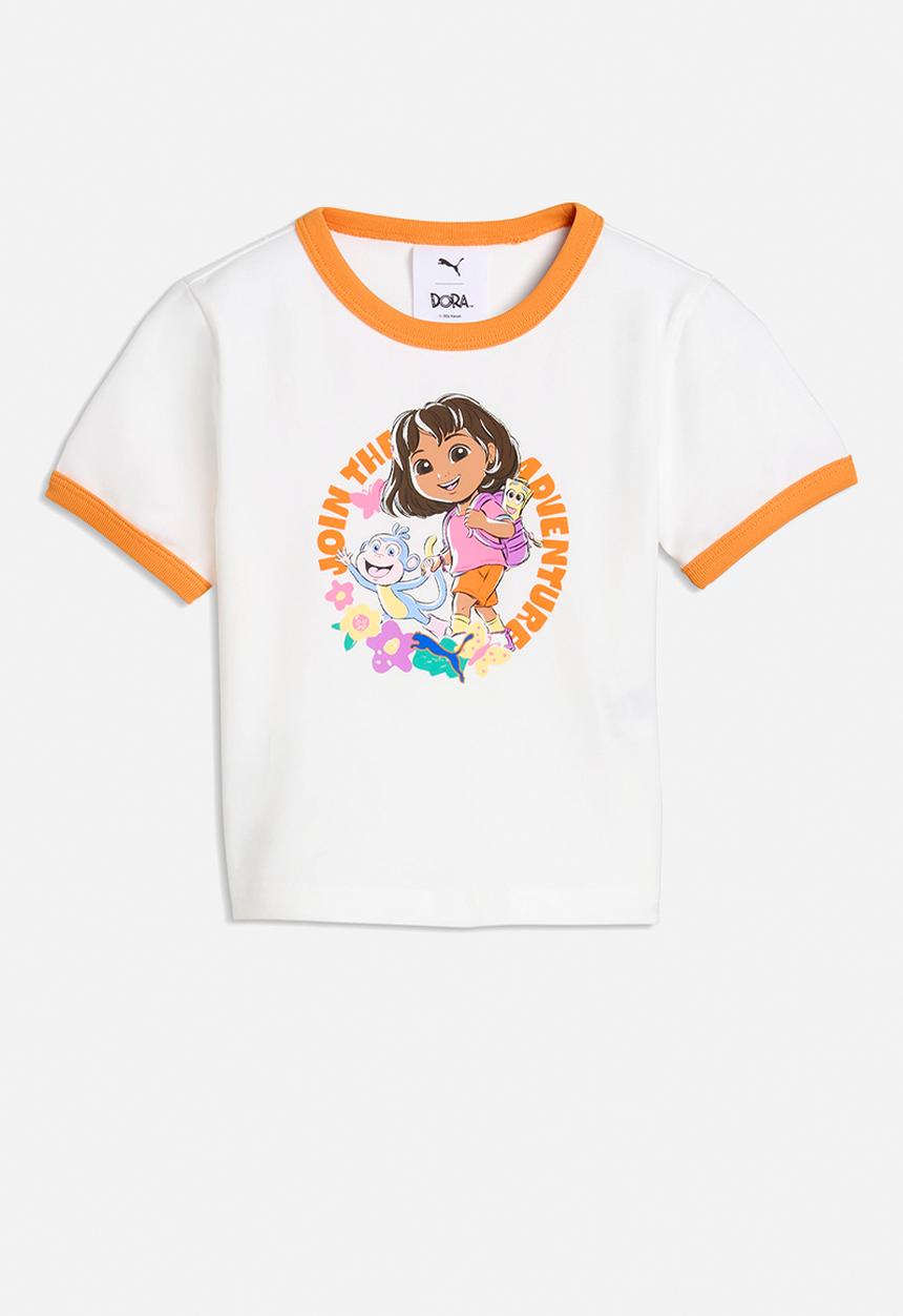 PUMA - Puma X Dora The Explorer Slim Ringer Tee - Puma White