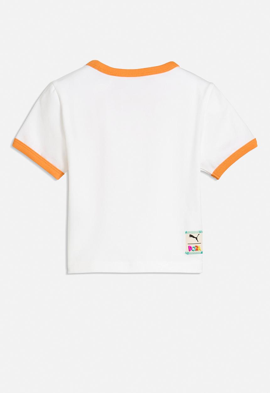 PUMA - Puma X Dora The Explorer Slim Ringer Tee - Puma White