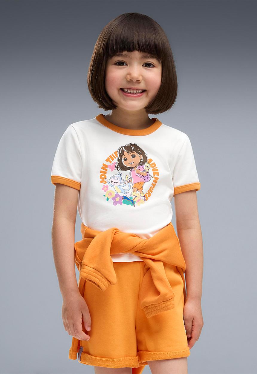 PUMA - Puma X Dora The Explorer Slim Ringer Tee - Puma White