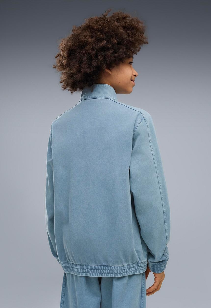 PUMA - T7 Relaxed Washed Twill Track Jacket B - Cool Blue