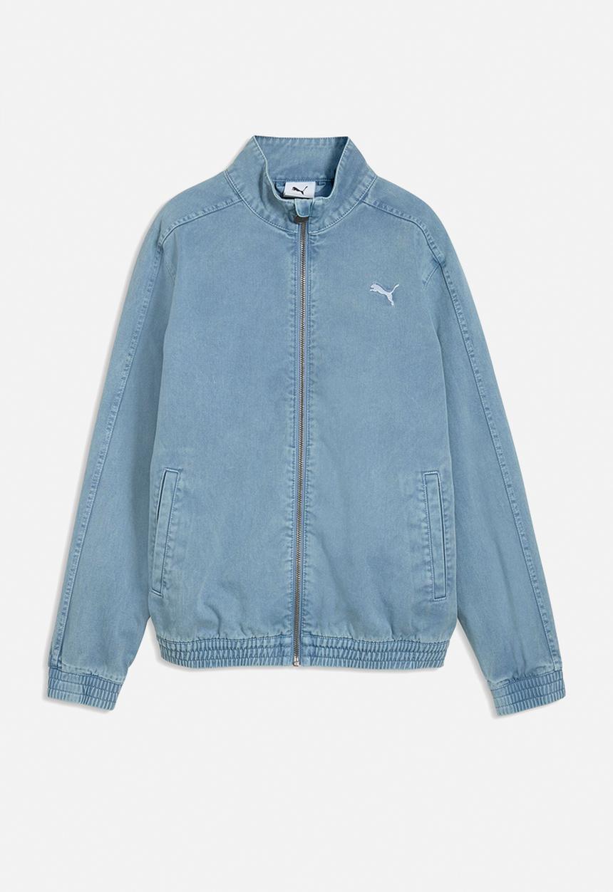 PUMA - T7 Relaxed Washed Twill Track Jacket B - Cool Blue
