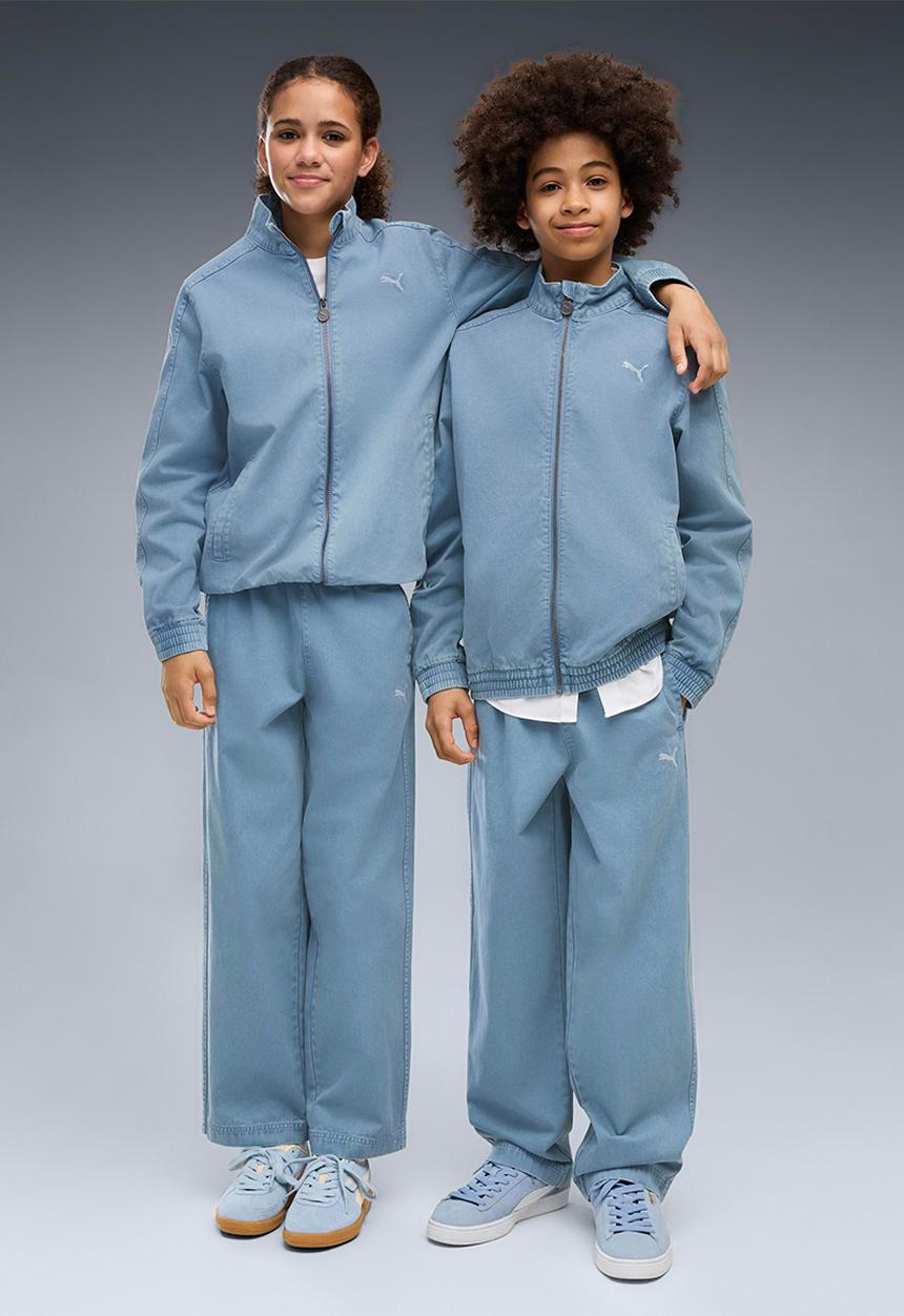 PUMA - T7 Relaxed Washed Twill Track Pants B - Cool Blue