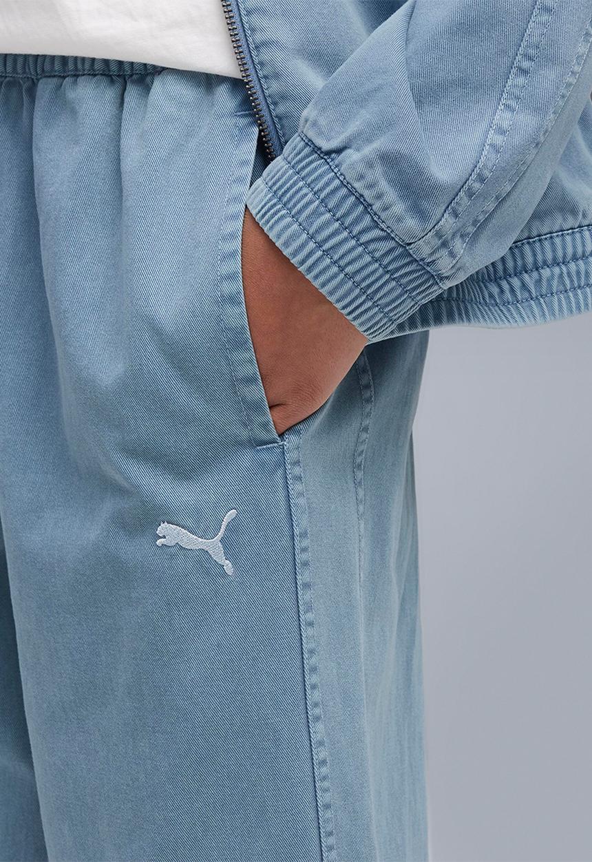 PUMA - T7 Relaxed Washed Twill Track Pants B - Cool Blue