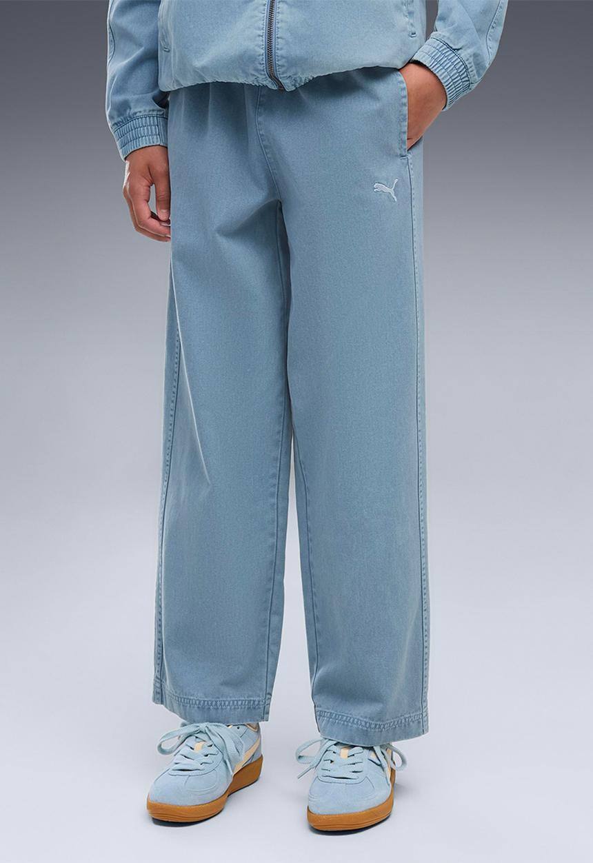PUMA - T7 Relaxed Washed Twill Track Pants B - Cool Blue