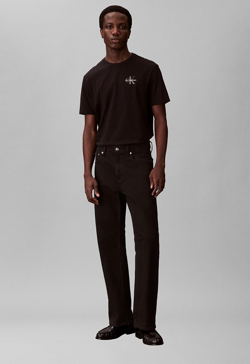 Calvin Klein - SS 30S JERSEY CLASSIC MICRO MONOLOGO TEE - Black