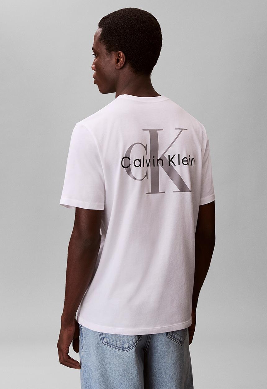 Calvin Klein - SS 30S CLASSIC BACK MONOLOGO TEE - Bright White