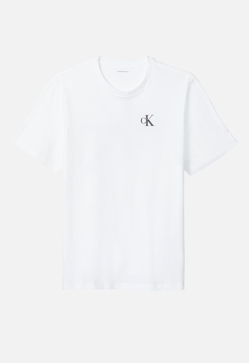 Calvin Klein - SS 30S CLASSIC BACK MONOLOGO TEE - Bright White