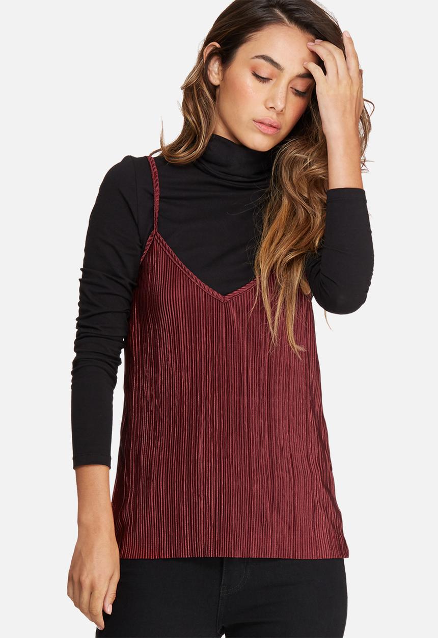 dailyfriday - Plissé v-neck cami