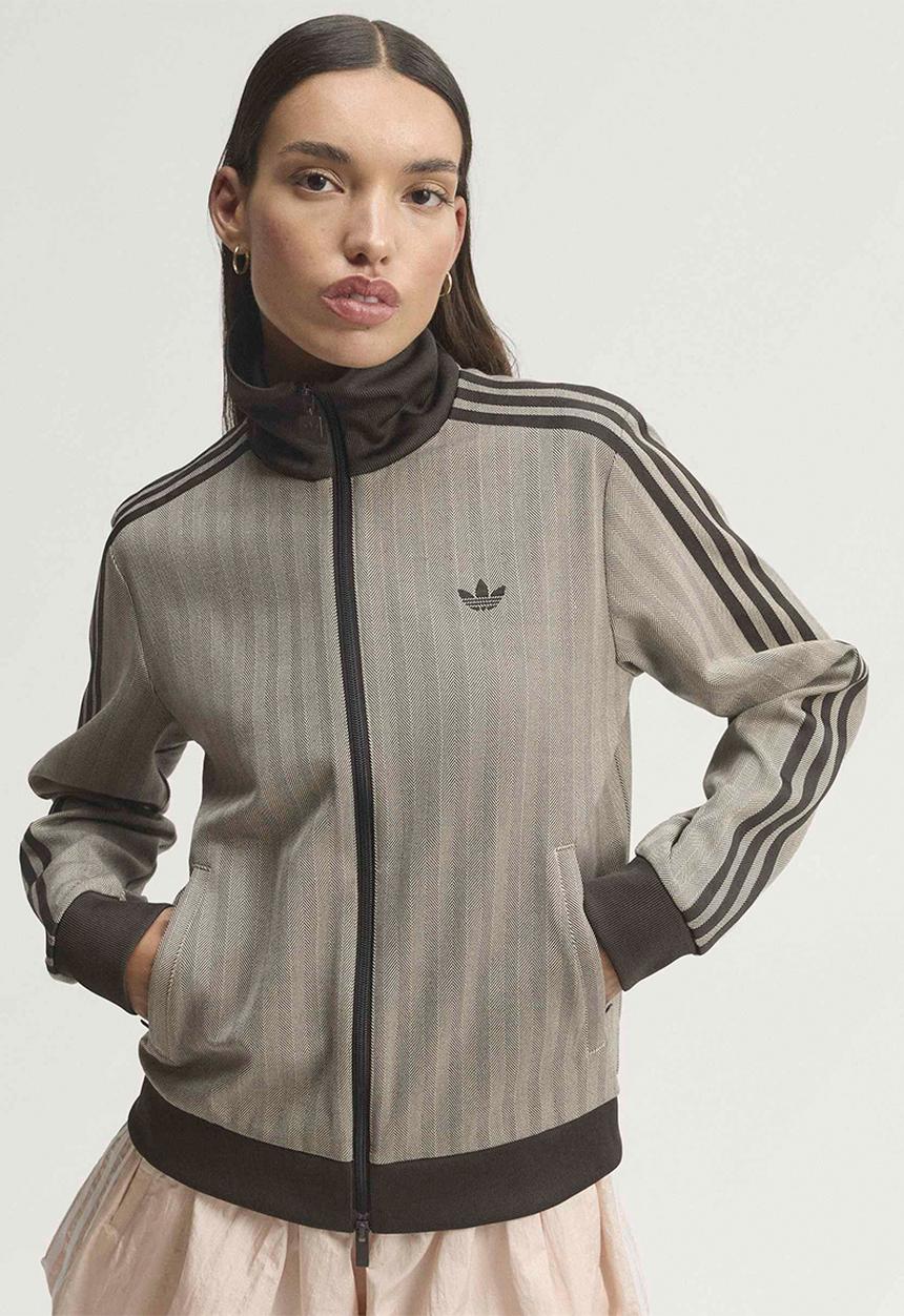 adidas Originals - Tweed Classic Firebird Track Jacket - Light Brown