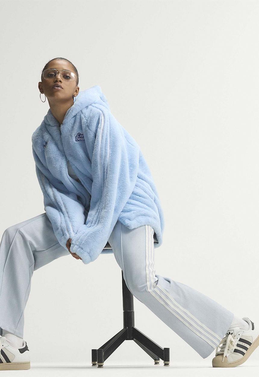 adidas Originals - Tweed Classic Firebird Track Pants - Crystal Sky