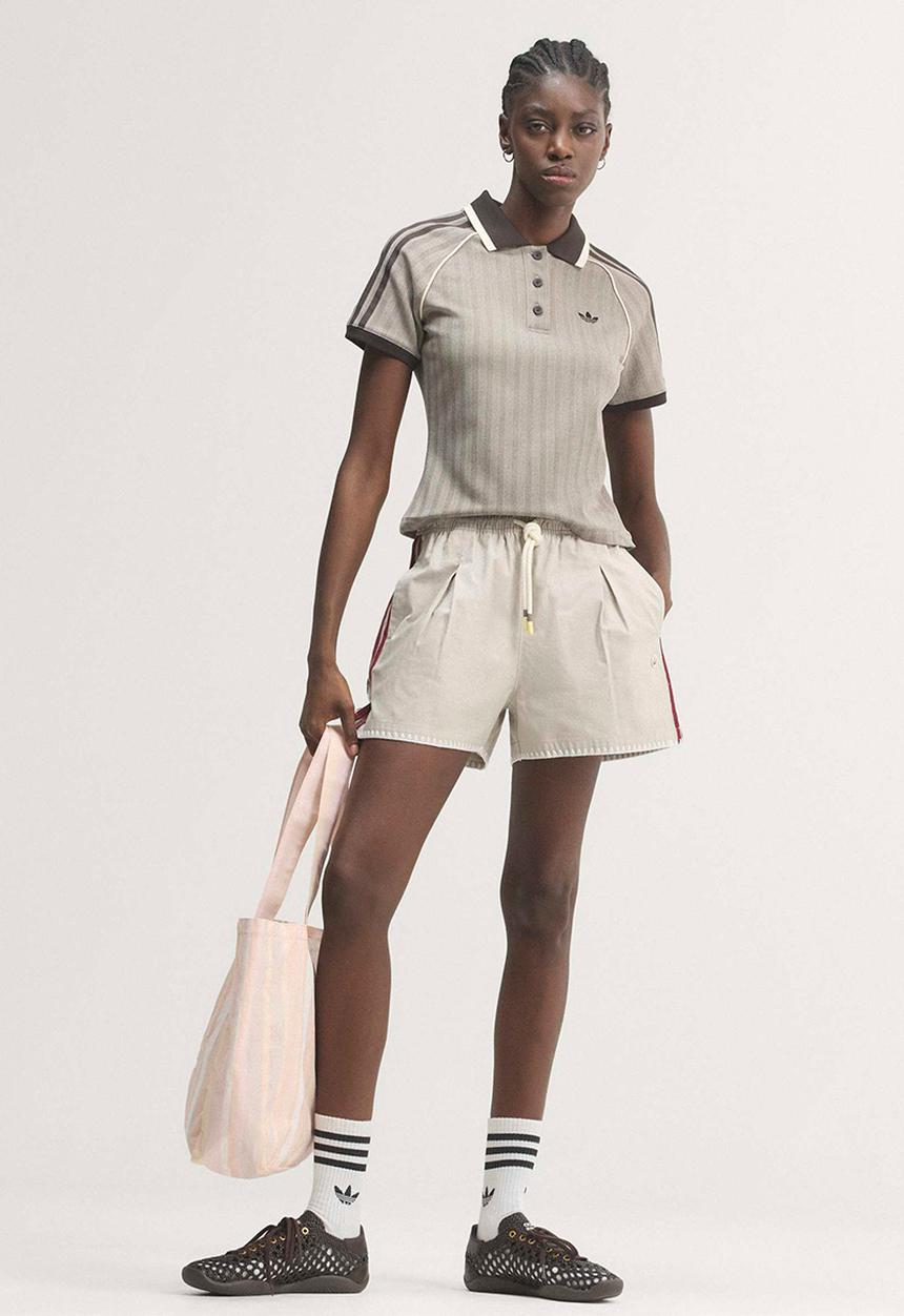 adidas Originals - Tweed Polo Shirt - Light Brown