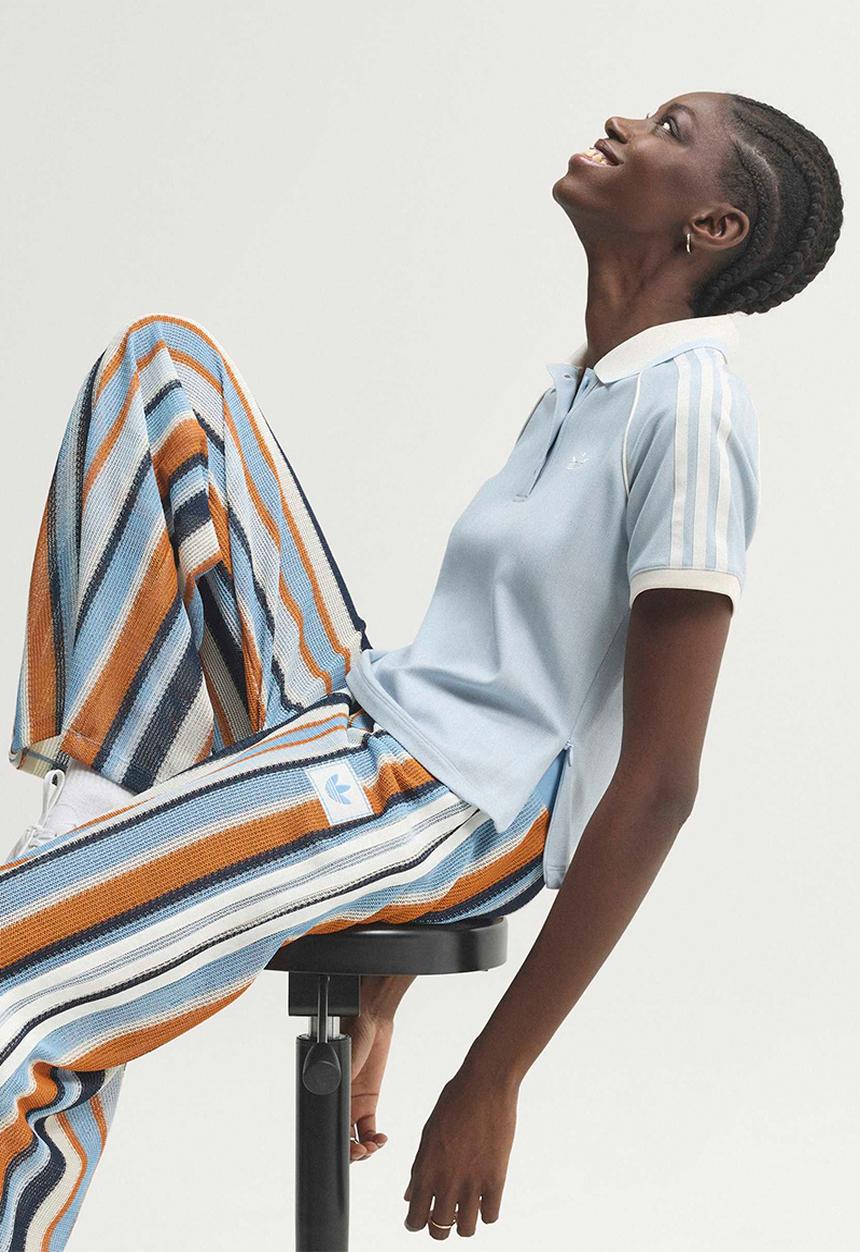 adidas Originals - Tweed Polo Shirt - Crystal Sky