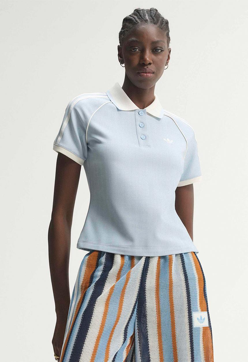adidas Originals - Tweed Polo Shirt - Crystal Sky