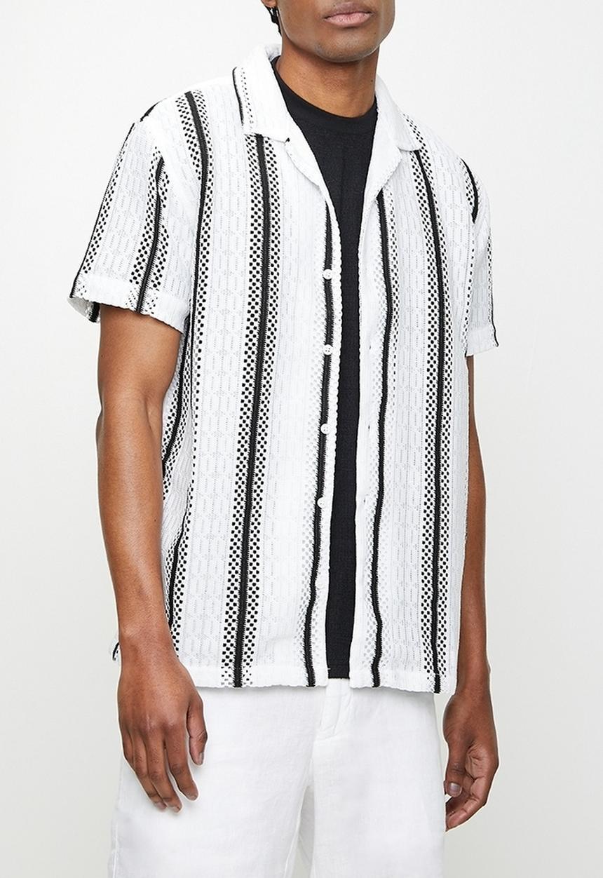 Brave Soul - Shirts - White/Black