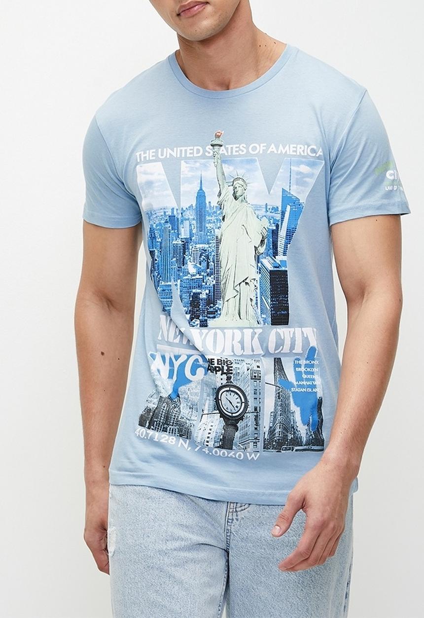 Brave Soul - T-Shirts - Light Blue