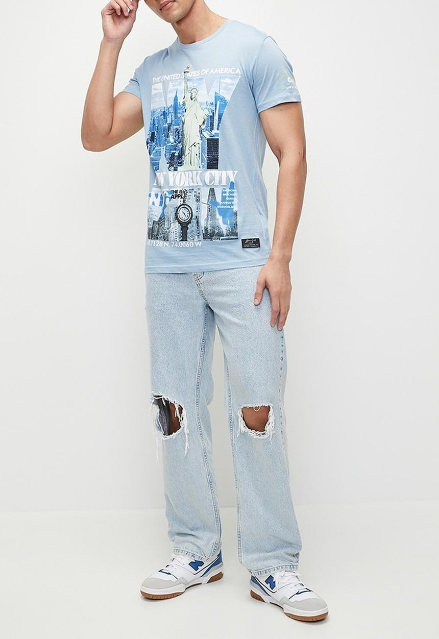 Brave Soul - T-Shirts - Light Blue