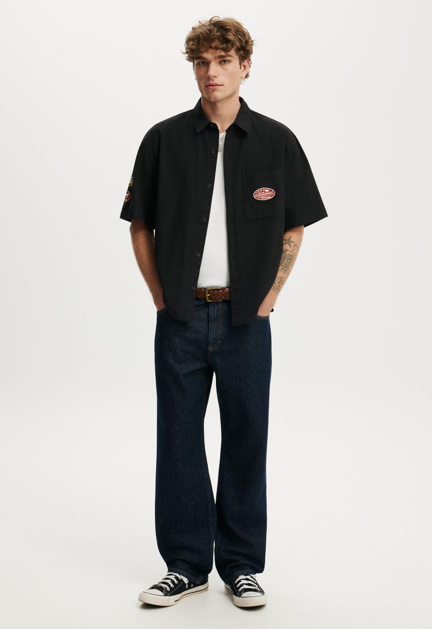 Cotton On - Darcy Short Sleeve Shirt - Washed Black