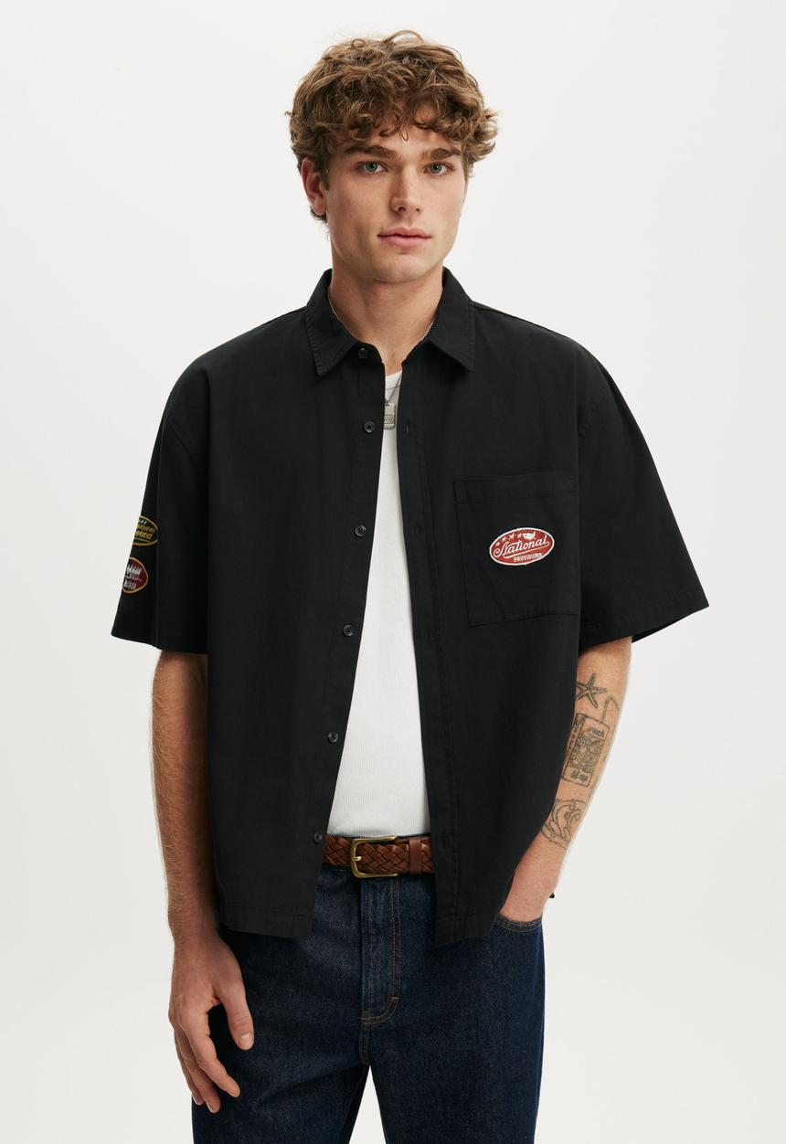 Cotton On - Darcy Short Sleeve Shirt - Washed Black