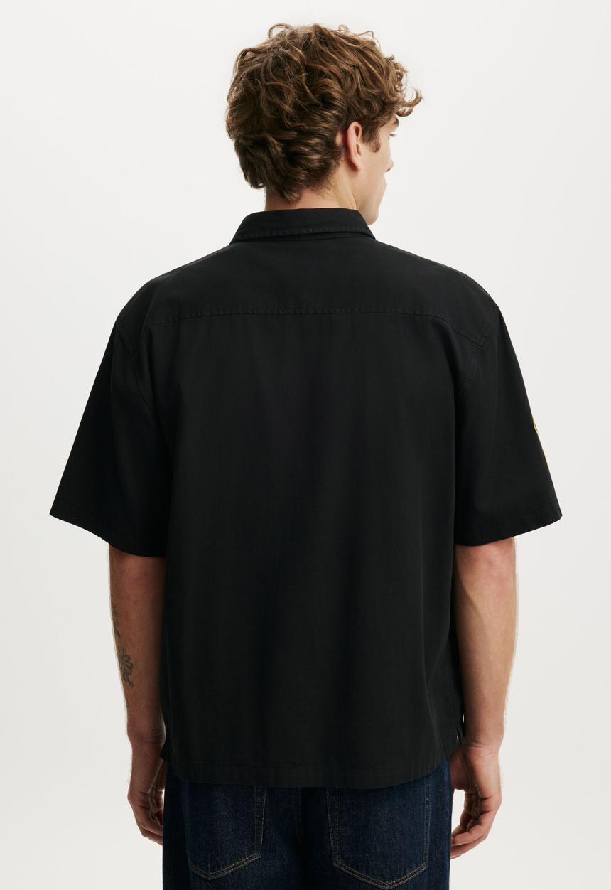 Cotton On - Darcy Short Sleeve Shirt - Washed Black