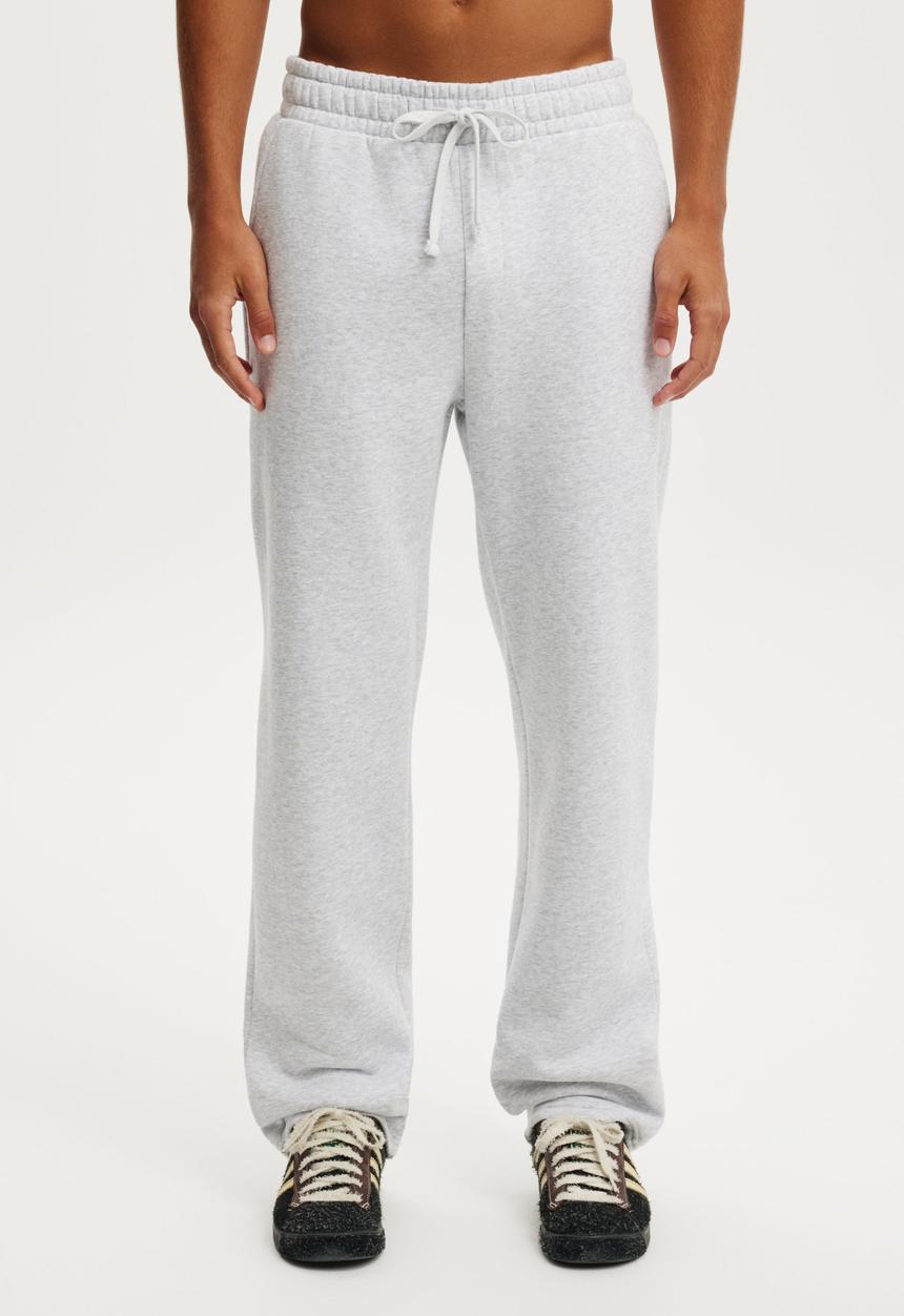 Cotton On - Relaxed Track Pant - Grey Marle