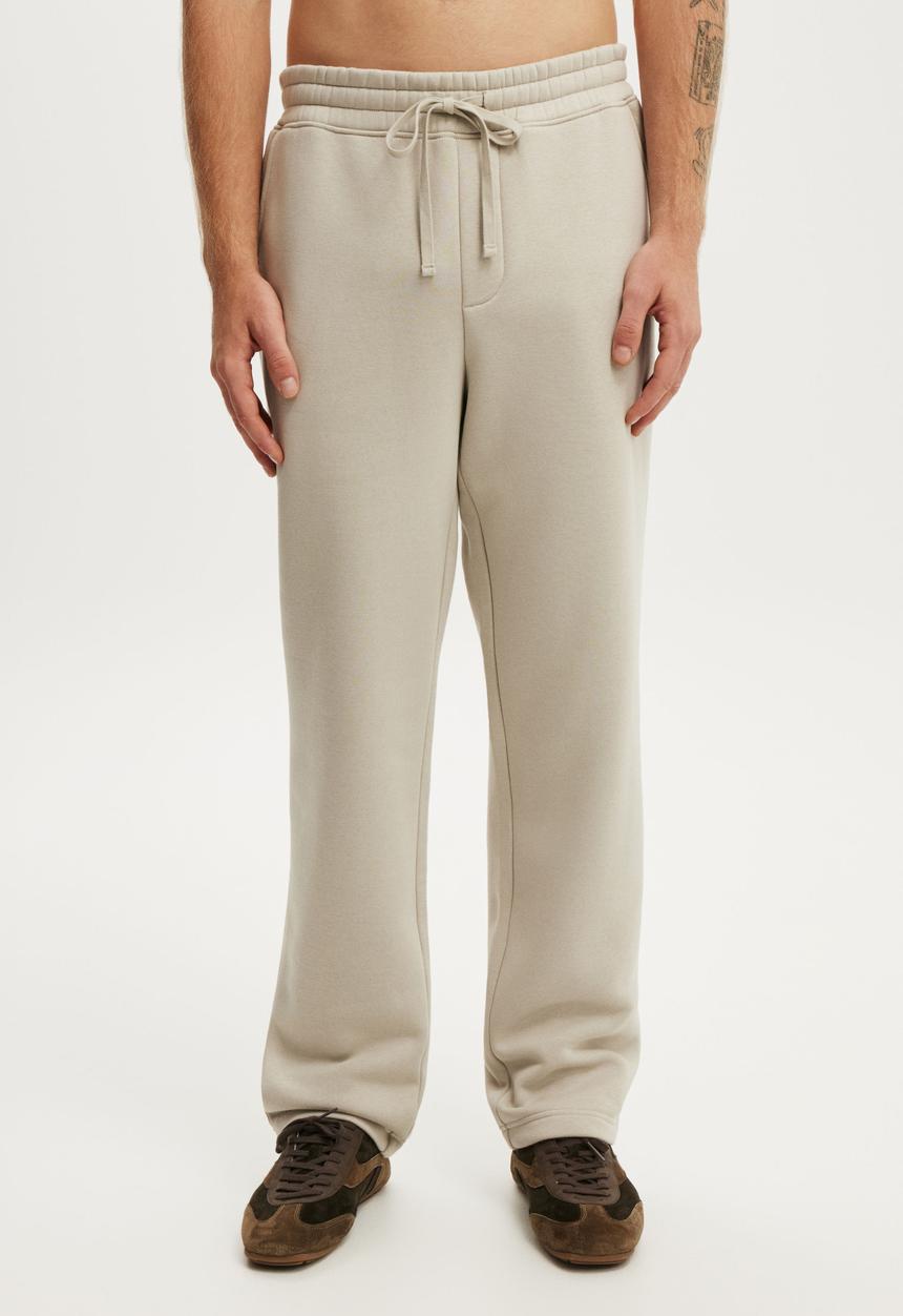 Cotton On - Relaxed Track Pant - Stone