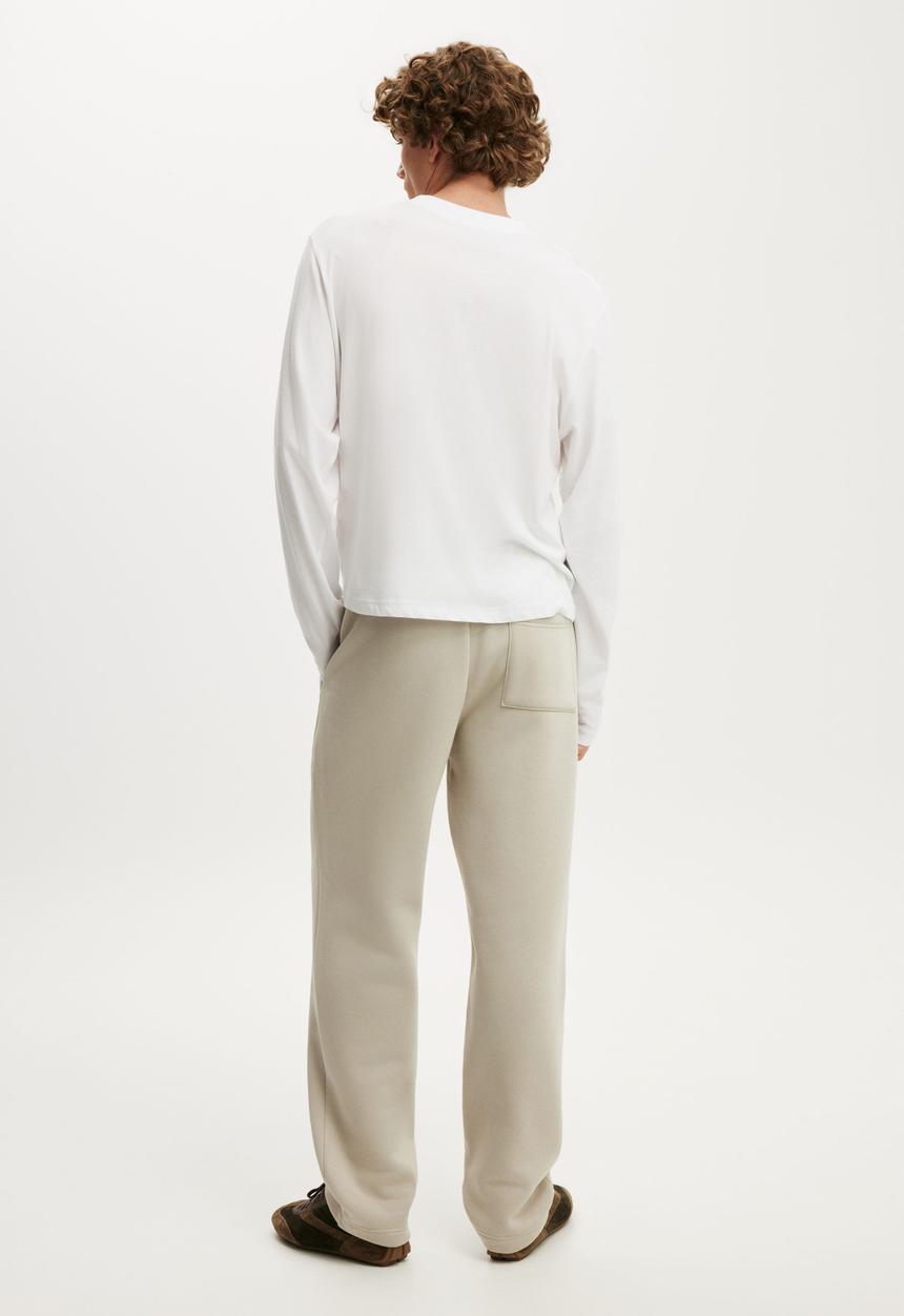 Cotton On - Relaxed Track Pant - Stone
