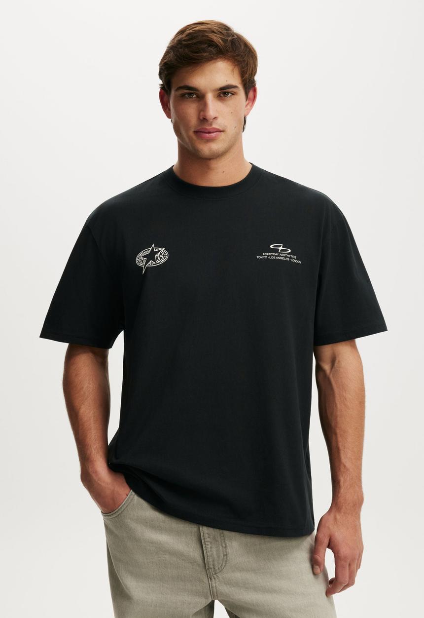 Cotton On - Everyday Fit Graphic T-shirt - Black/Everyday Aesthetics 