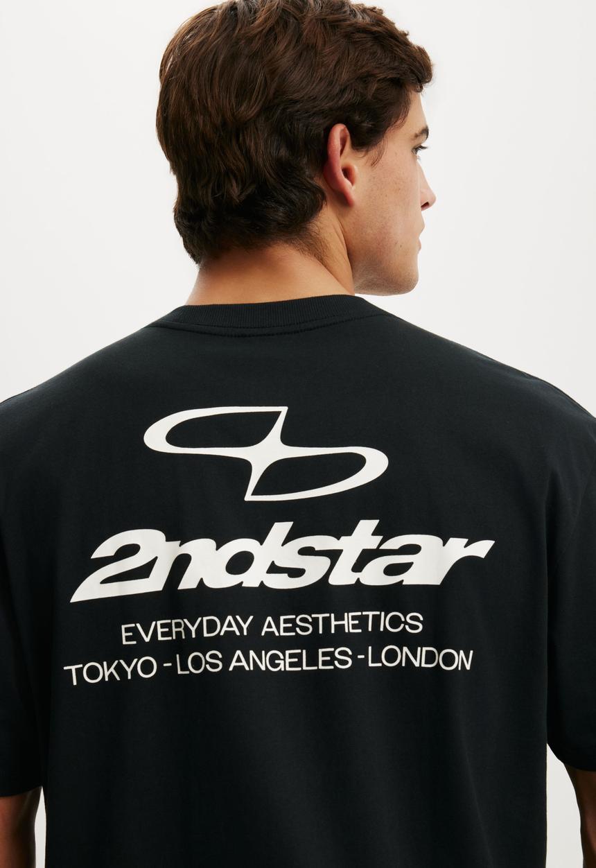 Cotton On - Everyday Fit Graphic T-shirt - Black/Everyday Aesthetics 