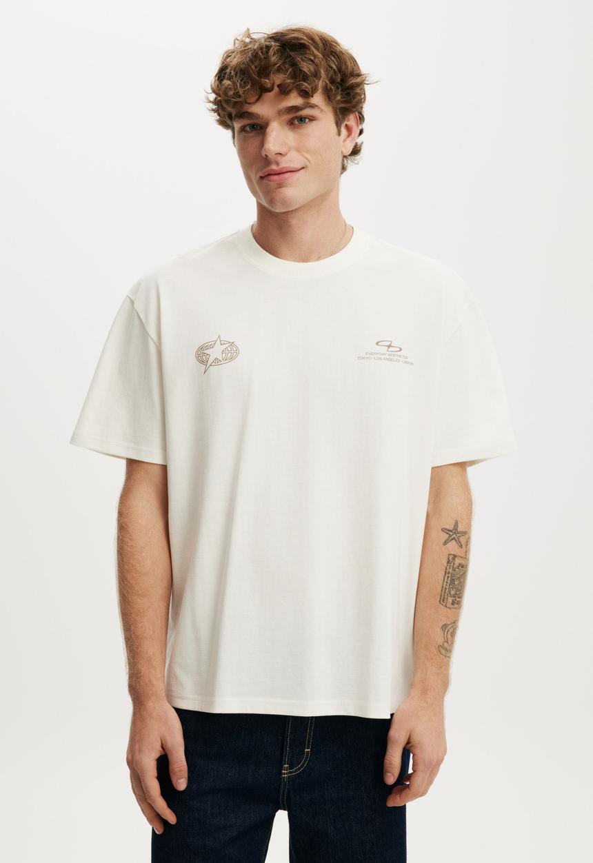 Cotton On - Everyday Fit Graphic T-shirt - Vintage White/Everyday Aesthetics 