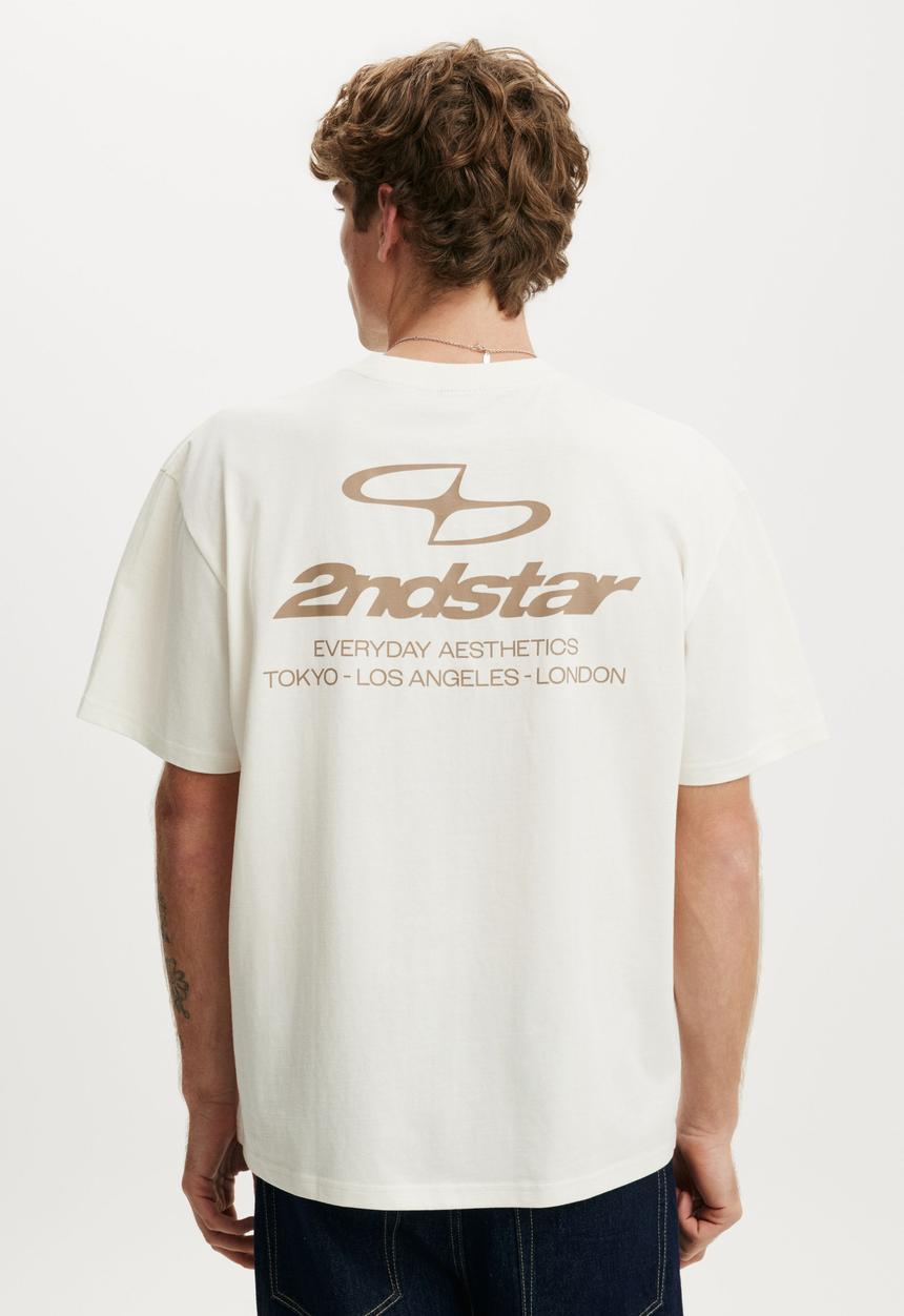 Cotton On - Everyday Fit Graphic T-shirt - Vintage White/Everyday Aesthetics 