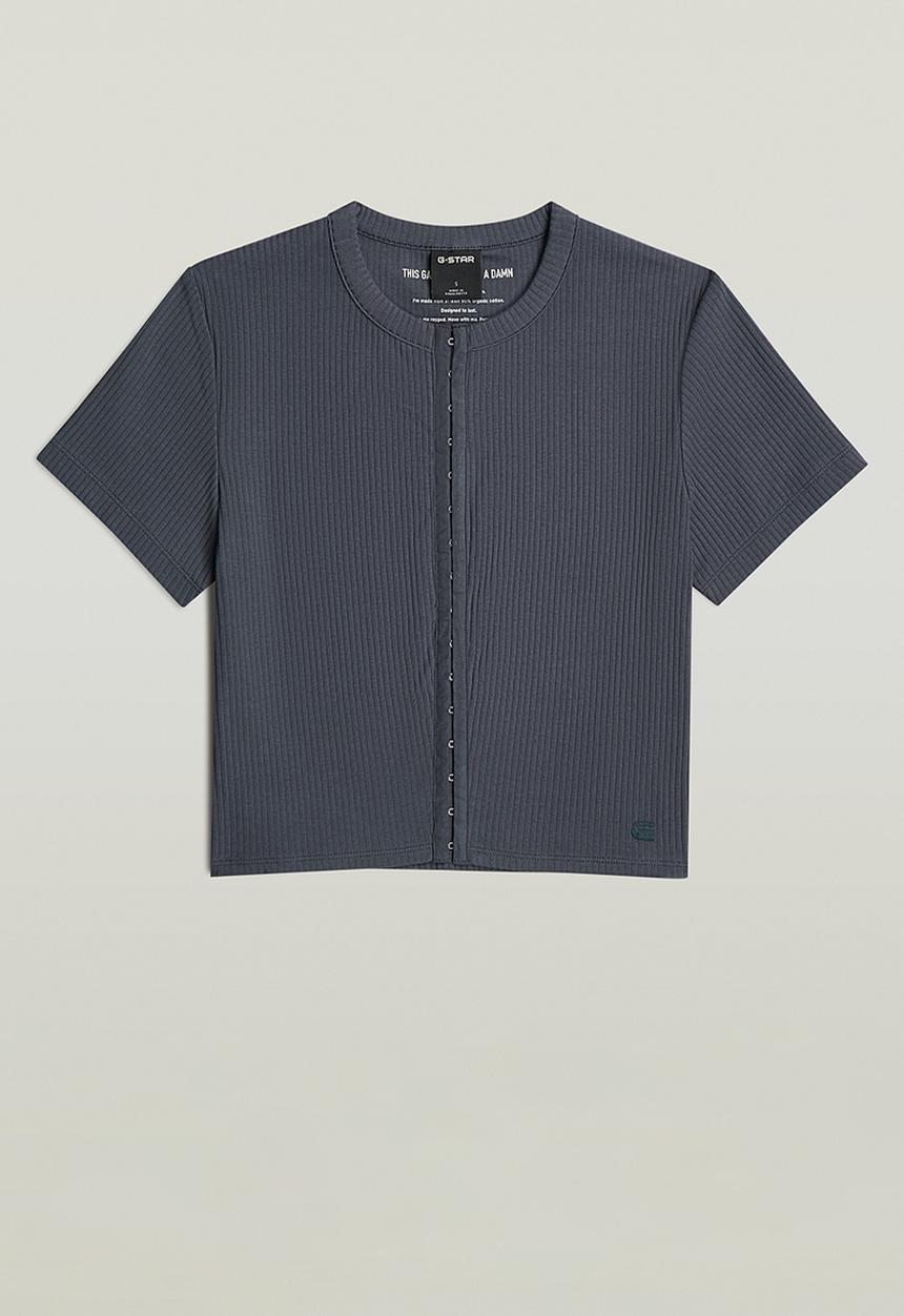 G-STAR - Hook & eye slim rib r t wmn - petrol