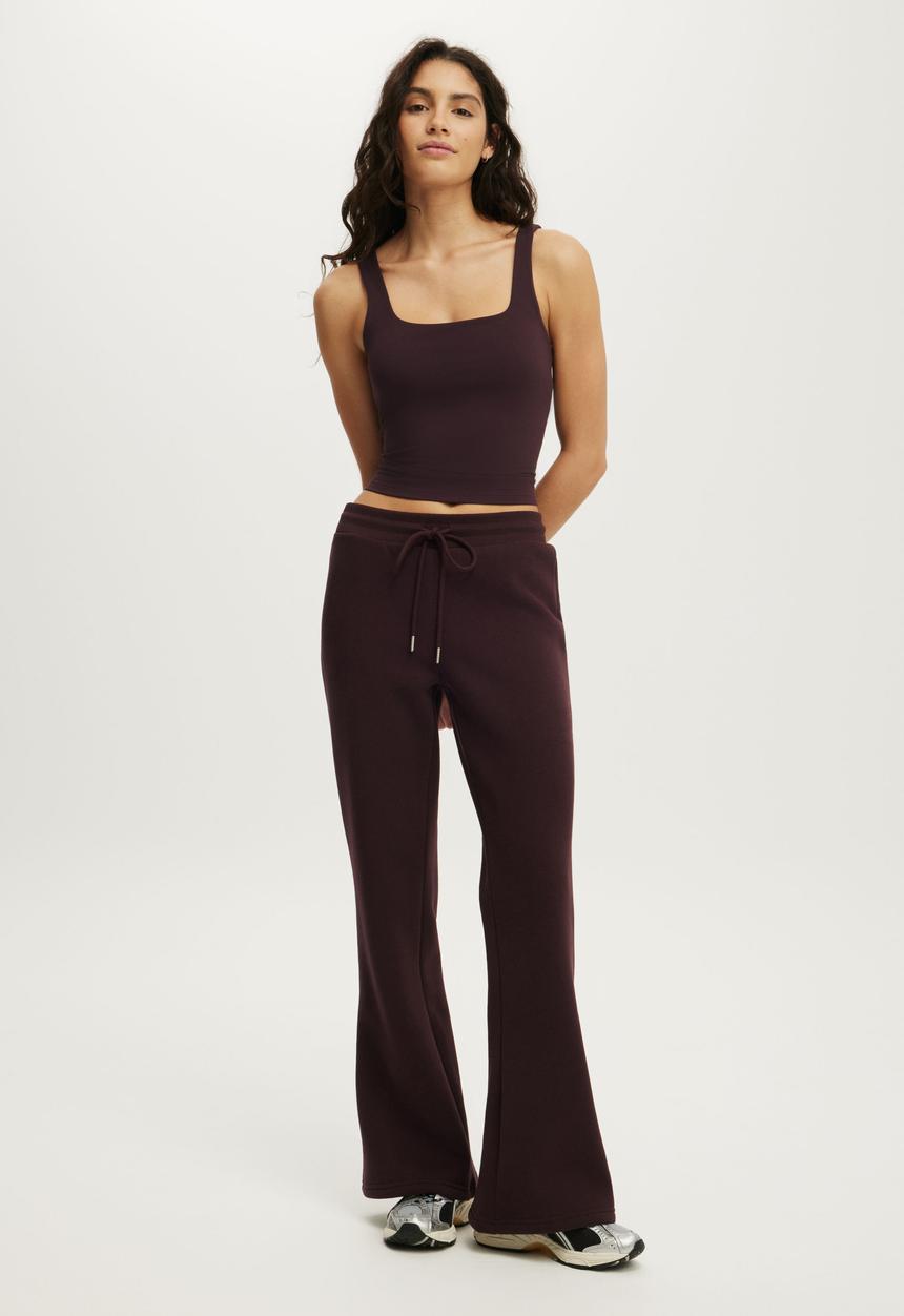 Cotton On - Ultra Soft Square Neck Tank - Italian Plum