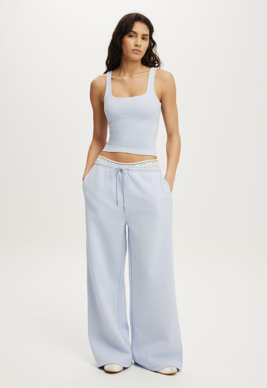 Cotton On - Ultra Soft Square Neck Tank - Violet Blue