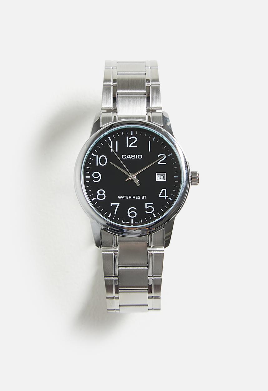Casio - Analog Ss Date 50M Black Dial - Black