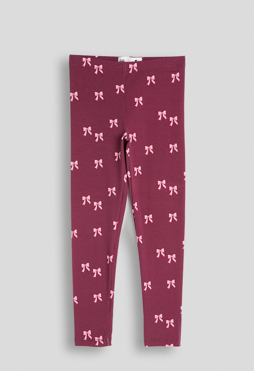 Cotton On - Essential Legging - Berry Jam/Bows