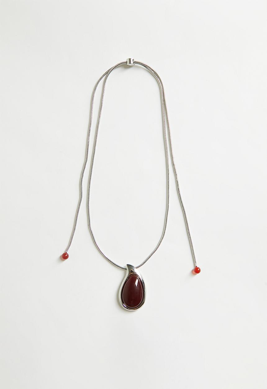 Tessa Design - Romina Gemstone Pendant Necklace-Silver