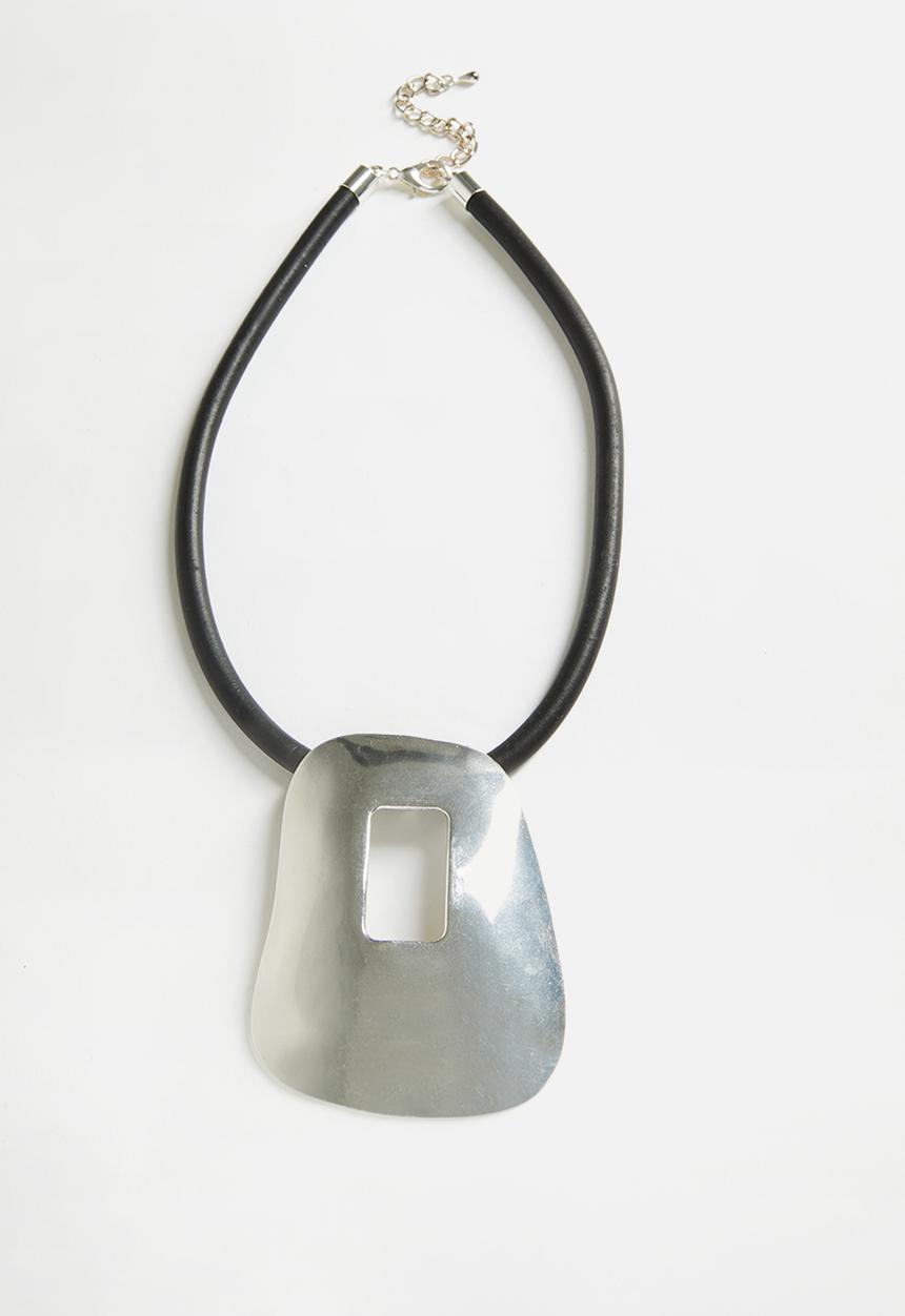 Tessa Design - Lumi Abstract Square Pendant-silver