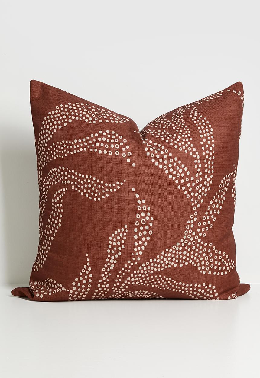 Sixth Floor - Leaf Cushion Cover - Rust