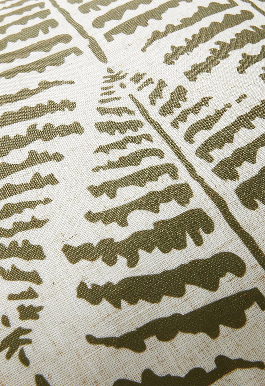 Sixth Floor - Fern Cushion Cover - Olive Green & Ecru