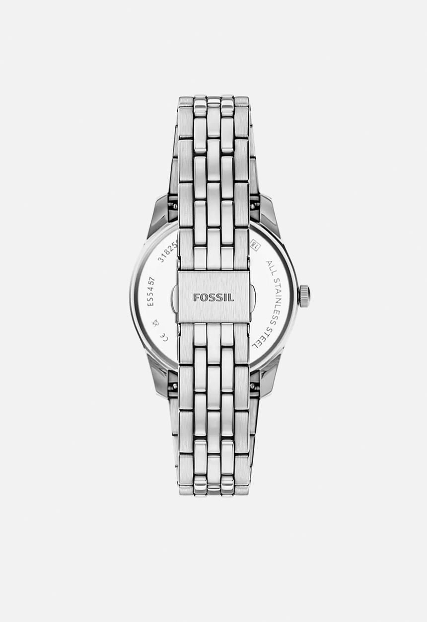 Fossil - Scarlette Three-Hand Day-Date Stainless Steel ES5457 Watch - Silver