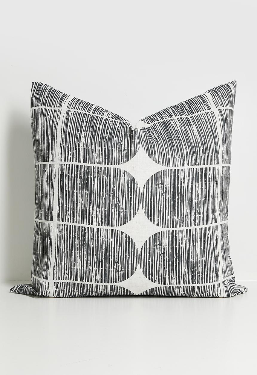 Sixth Floor - Mod Design Cushion Cover - Black & Ecru