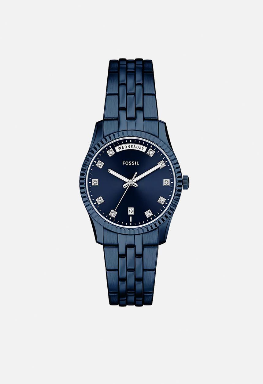 Fossil - Scarlette Three-Hand  Stainless Steel ES5476 Watch - Blue