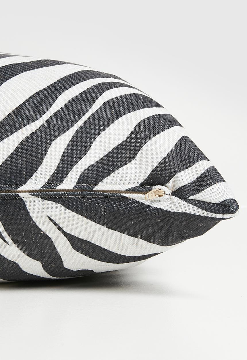 Sixth Floor - Zebra Cushion Cover - Black & White