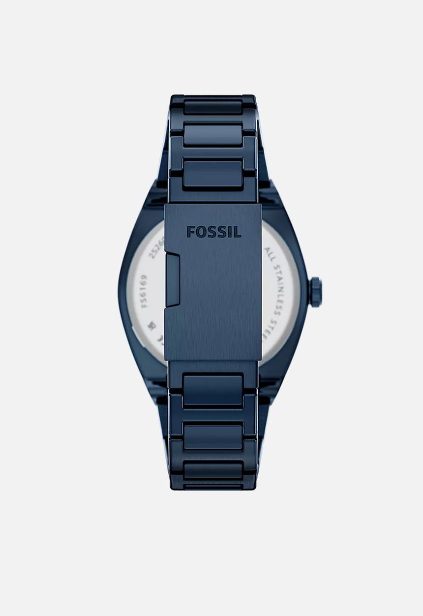 Fossil - Everett Three-Hand Navy Stainless Steel  FS6169 Watch - Blue