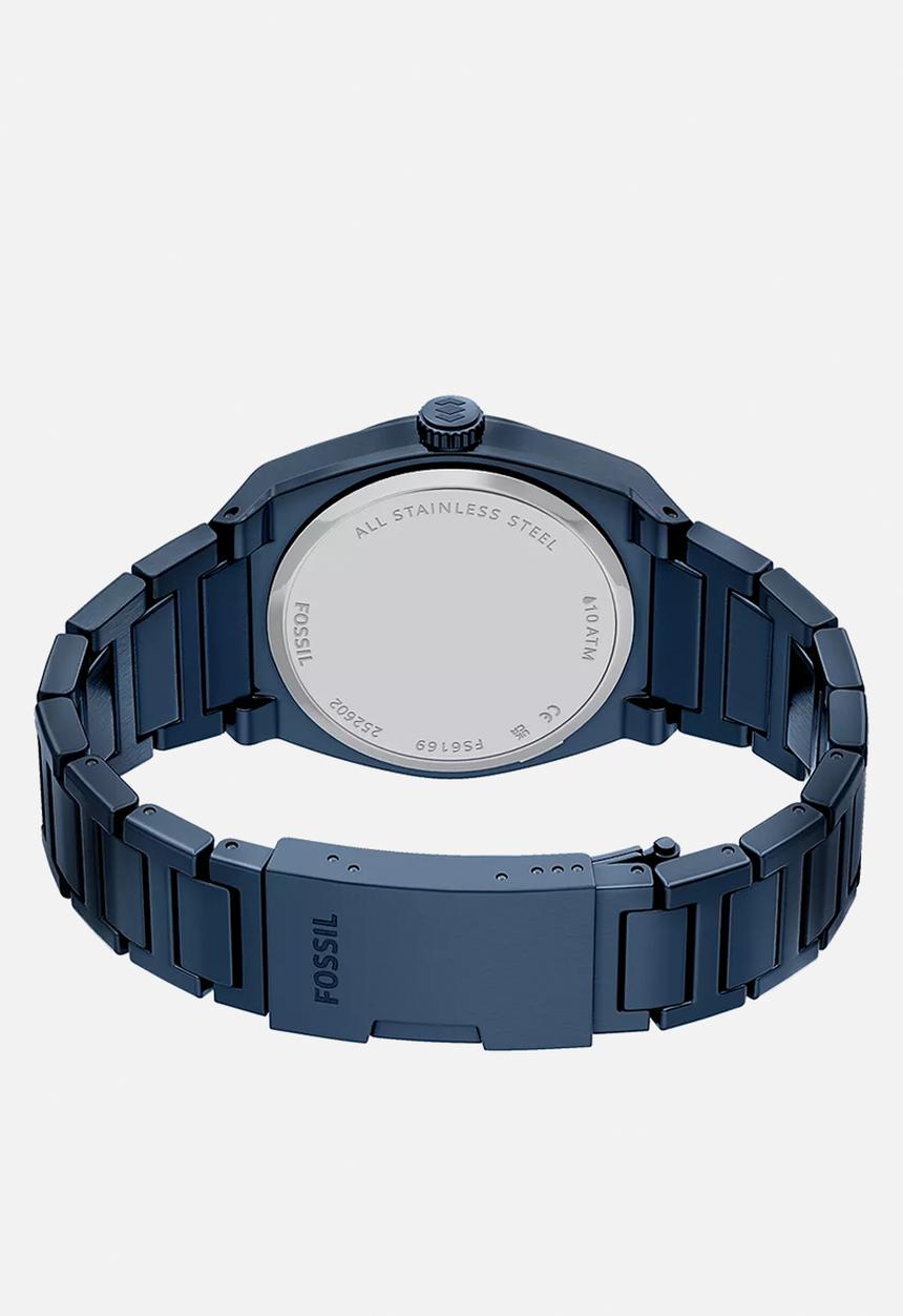 Fossil - Everett Three-Hand Navy Stainless Steel  FS6169 Watch - Blue