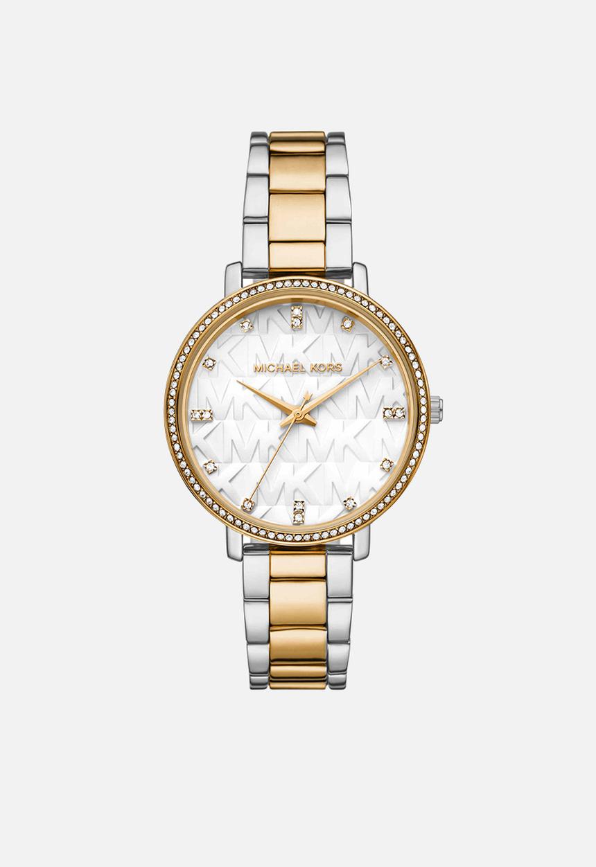 Michael Kors - Michael Kors Pyper Three-Hand Two-Tone MK4918 Watch - Silver/Gold