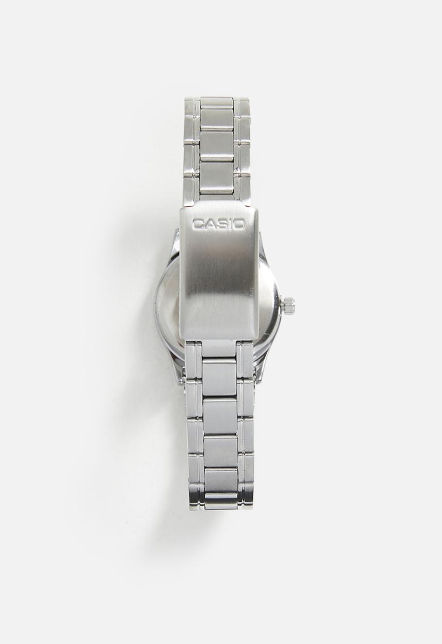 Casio - Analog Day Date Disp Wht Dial - Silver